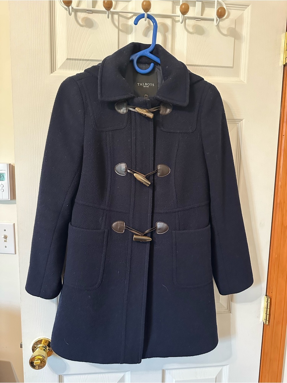 Talbots Navy Wool Toggle Pea Coat